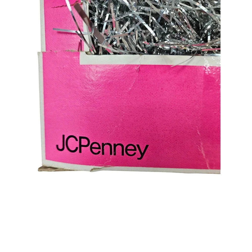 Vintage MCM JCPenney Silver Tinsel Garland‎ Christmas Decoration 50 Feet Long